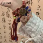 Chinese Mountain Ghost Spend Money Bracelet National Wind Tibetan Hand Woven CoupleLucky Red Bracelets Bang Rope Bangles 5