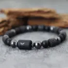 Stylish Zodiac Bracelet Men Women Natural Volcanic Rock Onyx Stone Beaded Braclet Hematite Healing Braslet Couple Brazalete Gift 2