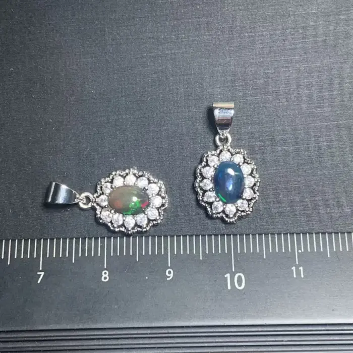 MANY STYLES Authentic Natural BLACK Opal Pendant Fine Jewelry Stones Wholesale Gift Lucky Jewelry 4
