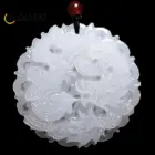 Chinese White Jade Dragon and Phoenix Jade Pendant Double-sided Hollow Carved Couple Necklace Lucky Amulet Gift for Men Women 1