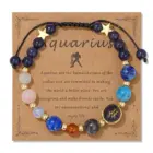12 Zodiac Signs Natural Stone Bracelet Taurus Cancer Virgo Pisces Charm Bracelets for Women Men Couples Friendship Jewelry Gift 5