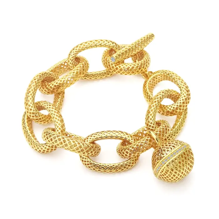 IVOG Hollow Out Design Chain Links For Women Brass Gold Plated Bracelets Fashion Jewelry Party Gifts 1 IVOG Hollow Out Design Chain Links For Women Brass Gold Plated Bracelets Fashion Jewelry Party Gifts 1