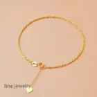 Authentic Real 18K Gold AU750 Twisted Bracelet Exquisite Delicate Gift Classic Present For Women Adjustable Fine Jewelry 1