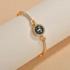 Classic 12 Constellation Bracelet Fashion Adjustable Bling Bling Rhinestone Astrology Zodiac Sign Bracelet For Women Girls Gifts 4