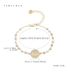 FanSibao Fashion Frontier Maria Statue Tri color Mixed Bead Bracelet Cross Design Women's Exclusive Bracelet 6