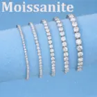 2-10mm DVVS1 Pass Diamond Test Round Cut Moissanite Tennis Bracelet White Gold Plated 925 Silver Jewelry for Women 1