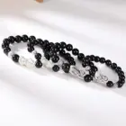 Black Obsidian Stone Bracelets Hand Accessories For Men With Real Sterling Silver Pixiu Feng Shui Crystals Jewelry Armband Heren 4