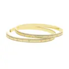 Gold Color Inner 58-60mm Bangle Bracelet For Women European Classic Fashion Micro Pave CZ Star Fashion Jewelry 4