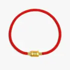 2025 New Snake Zodiac Red Rope Bracelet Fashion Brand Birth Year Hand Woven Men And Women Couple Plated Real 24K Gold Lucky Bead 3