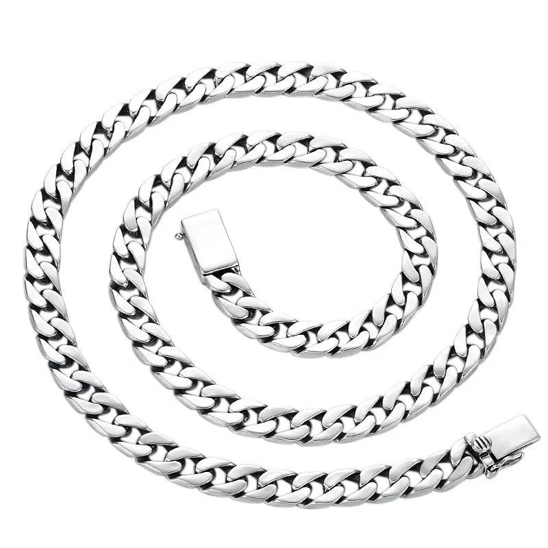 Real Solid S925 Sterling Silver Bracelet For Men Women Punk Couple Jewelry Authentic S925 Silver Bracelet Certified Jewelry