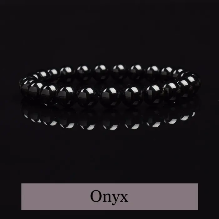 Natural Black Agates Beads Bracelet Women Men Genuine Black Onyx Natural Stone 6mm 8mm Smooth Round Beads Lucky Energy Jewelry 6 Natural Black Agates Beads Bracelet Women Men Genuine Black Onyx Natural Stone 6mm 8mm Smooth Round Beads Lucky Energy Jewelry 6