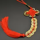 Manual Chinese Knot Lucky Charms Ancient I CHING Five Emperors Money Mascot Prosperity Protection Good Fortune Home Decorations 2