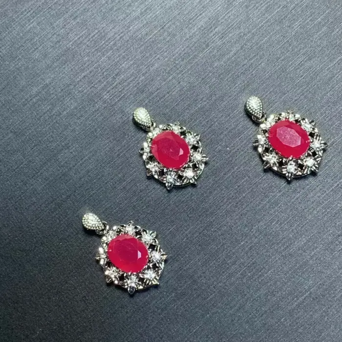 OVAL Natural RUBY Pendant Necklace Fine Jewelry Handmade Stones Wholesale Healing Energy Gift Lucky Jewelry 4