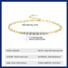 Sweetrain Full Moissanite Bracelets for Women Adjustable Chain 925 Sterling Silver Plated 18K Gold Dainty Bracelet GRA Certified 2