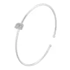 ZHUKOU 18K gold plated micro-set zirconia 26 letters A-Z simple unisex bracelet lucky letters bracelet silvery: VL519 6
