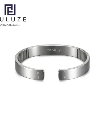 KULUZE Original Titanium wristband 100% Pure titanium Golf Athletic Bracelet Men Women C-Shaped cuff Bangle Bracelet fashionGift 1 KULUZE Original Titanium wristband 100% Pure titanium Golf Athletic Bracelet Men Women C-Shaped cuff Bangle Bracelet fashionGift 1