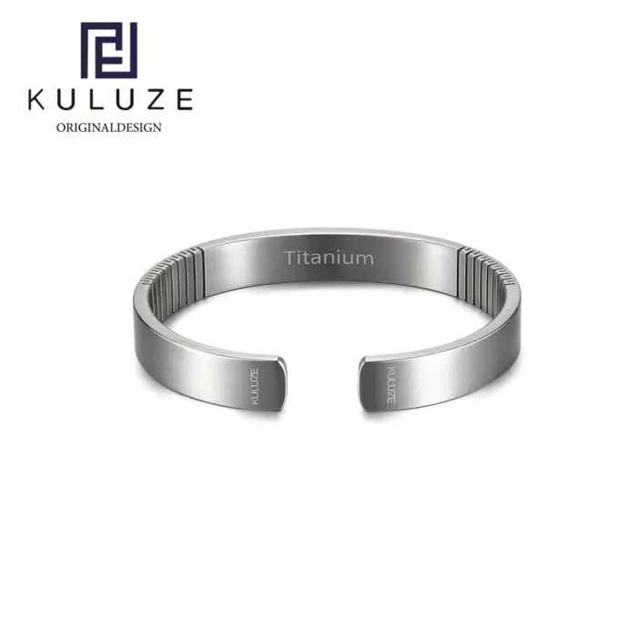 KULUZE Original Titanium wristband 100% Pure titanium Golf Athletic Bracelet Men Women C-Shaped cuff Bangle Bracelet fashionGift 1 KULUZE Original Titanium wristband 100% Pure titanium Golf Athletic Bracelet Men Women C-Shaped cuff Bangle Bracelet fashionGift 1