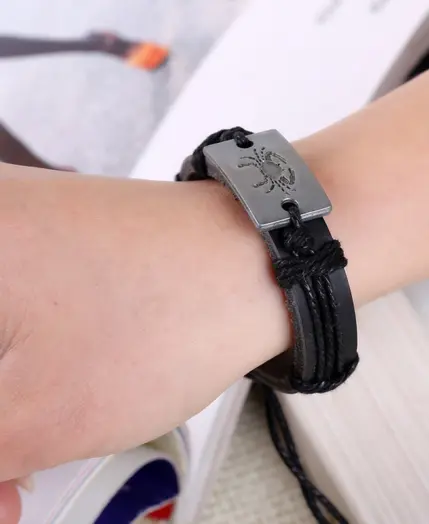 12pcs/Set 12 Zodiac Signs Bracelet for Men Women Virgo Libra Scorpio Taurus Bracelet Mens Leather Bracelets Fashion Jewelry 3