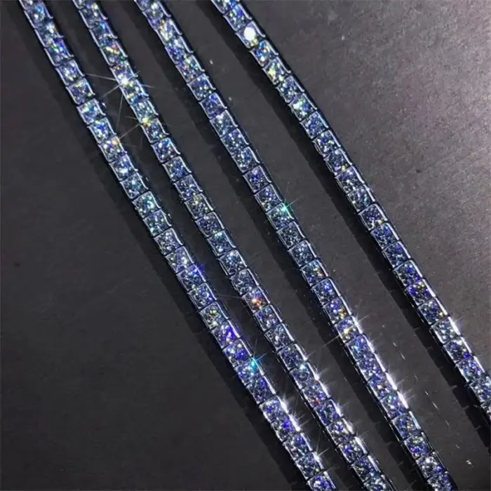 Trendy Princess cut Lab Diamond Bangle Bracelet 14K Gold Engagement Wedding Bracelets For Women Bridal Tennis Party Jewelry Gift 1