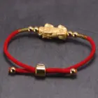Lucky Red Rope Bracelets 999 Sterling Silver Pixiu Gold Color Tibetan Buddhist Knots Adjustable Charm Bracelet For Women Men 2
