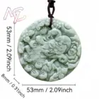 Natural Real Jade Peacock Pendant Necklace Luxury Chinese Carved Jewelry Fashion Gemstones Amulet Gift Talismans Vintage 2
