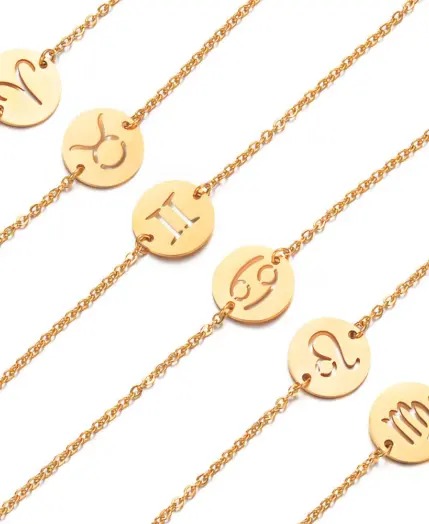 Leo 12 Zodiac Sign Constellation Charm Bracelet Gold Color Stainless Steel Hand Chains For Women Jewelry Birthday Gifts 2022 3
