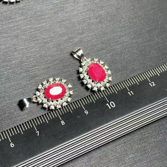 OVAL Natural RUBY Pendant Necklace Fine Jewelry Handmade Stones Wholesale Healing Energy Gift Lucky Jewelry 6