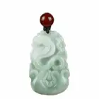 Burma Jadeite Pendant Hand Carved Lucky Amulet Chinese Zodiac Jade Necklace With Chain For Men Women Gift Drop Shipping 2