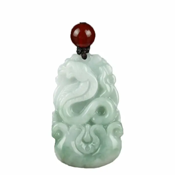 Burma Jadeite Pendant Hand Carved Lucky Amulet Chinese Zodiac Jade Necklace With Chain For Men Women Gift Drop Shipping 2