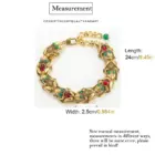 Vintage Jewelry Lucky Toad Bracelets For Women Green Red Agate Antique Gold Color Charm 2025 Accessories Mothers Day Gift New 5
