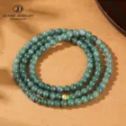 JD Natural Stone Guatemala Jadeite Buddha Bead Multi-Layer Bracelets Women Vintage All Match Yoga Meditation Elastic Necklaces 1