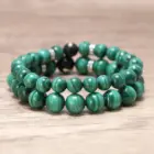 Natural Malachite Beads Bracelet Lotus Meditation Sandalwood Bead 925 Sterling Silver Accessories Jewelry for Men and Women 5