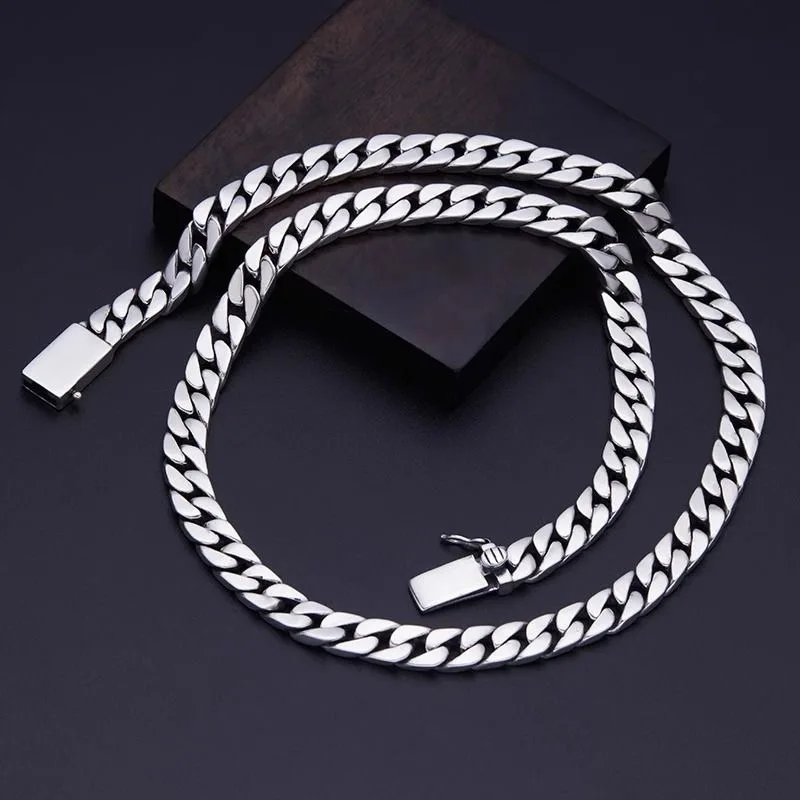 Real Solid S925 Sterling Silver Bracelet For Men Women Punk Couple Jewelry Authentic S925 Silver Bracelet Certified Jewelry