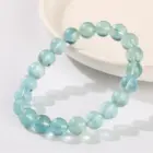 JD Natural Stone Blue Green Fluorite Healing Bracelets For Women Genuine Reiki Crystal Stretch Bangles Girlfriend Party Jewelry 2