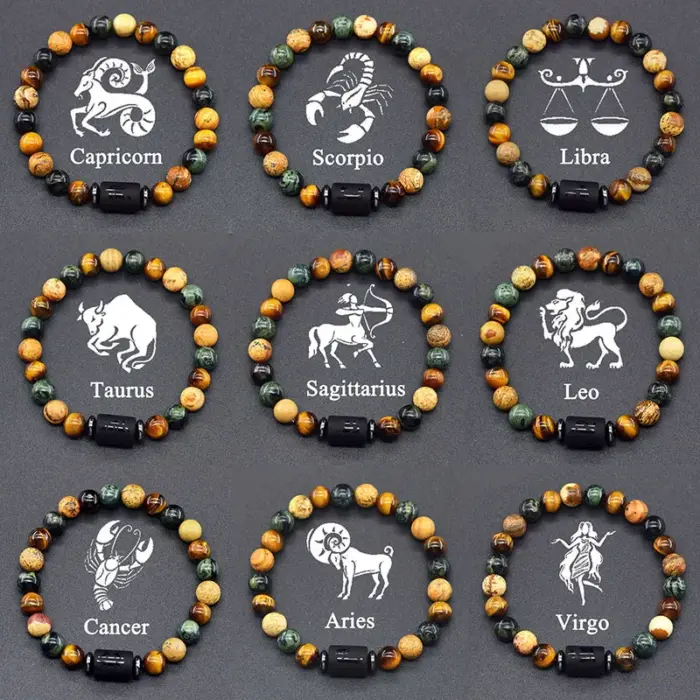 12 Constellation Signs Bracelet for Women Men 12 Zodiac Charm Bracelet Homme Capricorn Libra Leo Signs Jewelry on Hand Wholesale 1 12 Constellation Signs Bracelet for Women Men 12 Zodiac Charm Bracelet Homme Capricorn Libra Leo Signs Jewelry on Hand Wholesale 1