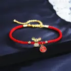 Red Rope Bracelet Zodiac Rats Bracelets For Women Birthday Lucky Wish Jewelry Bangle Girl New Year Christmas Ornaments Xmas Gift 4