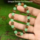 Money Attracting Bracelet, Wealth Luck Bracelet with Green Aventurine Tiger Eye 4