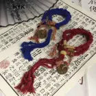 Chinese Mountain Ghost Spend Money Bracelet National Wind Tibetan Hand Woven CoupleLucky Red Bracelets Bang Rope Bangles 2