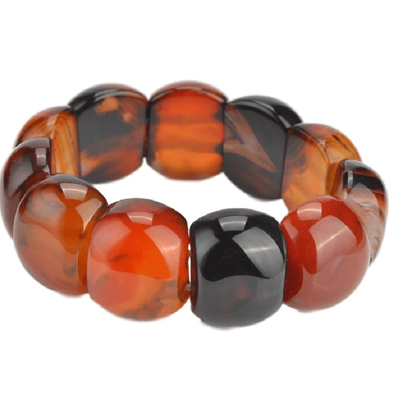 Natural Silk Wrapped Agate Bracelet Men's and Women's National Style Versatile Hand String Jewelry