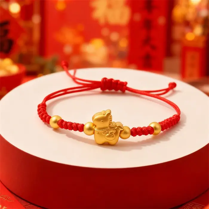 Lucky Red Rope Zodiac Horse Pendant Bracelet for Women Men 2026 Handmade Braided Adjustable Bracelet Couple Jewelry Gifts 3