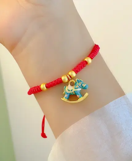 2026 New Year Zodiac Horse Lucky Braided Rope Bracelet Chinese Style Red Thread String Adjustable Bracelets Blessing Jewelry 2