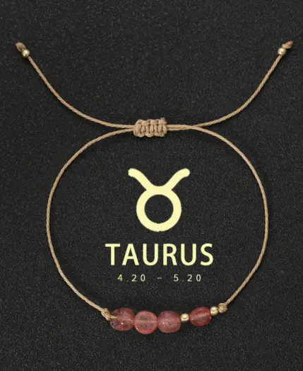Natural Stone Beads Bracelet for Women 12 Zodiac Signs Leo Capricorn Aries Taurus Friendship Couple Birthday Anniversary Gifts 2