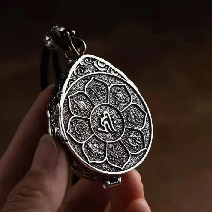 Tibetan Buddhism Lotus Pendant Necklace for Mewn Women Vintage 12 Zodiac Amulet Necklace Chinese Feng Shui Gossip Jewelry Gift 4 Tibetan Buddhism Lotus Pendant Necklace for Mewn Women Vintage 12 Zodiac Amulet Necklace Chinese Feng Shui Gossip Jewelry Gift 4