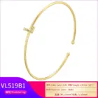 ZHUKOU 18K gold plated micro-set zirconia 26 letters A-Z simple unisex bracelet lucky letters bracelet silvery: VL519 4