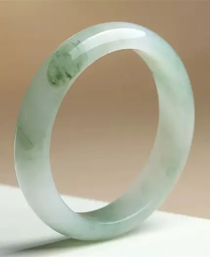 Ice Transparent Tianshan Jade Bracelet Wide Strip Flower Bracelet for Girlfriend 2