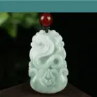 Burma Jadeite Pendant Hand Carved Lucky Amulet Chinese Zodiac Jade Necklace With Chain For Men Women Gift Drop Shipping 4