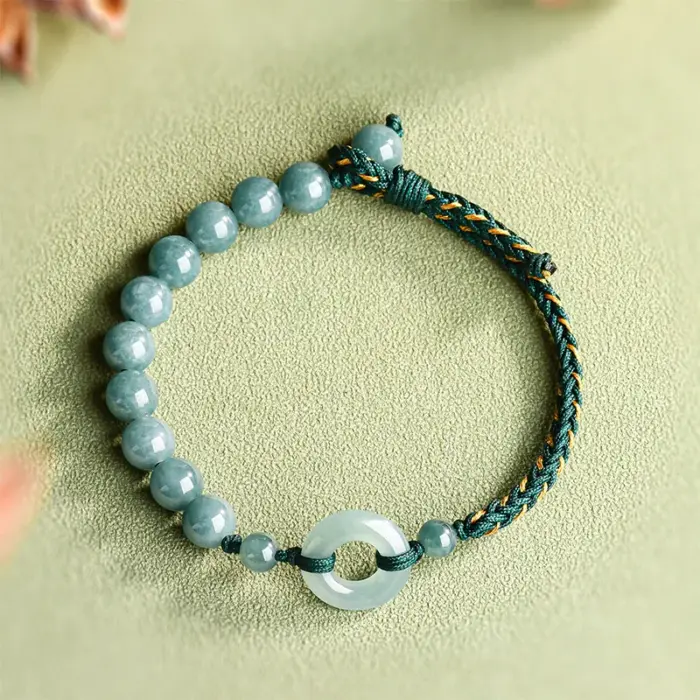 Handmade Stringing Of Beads Lucky Guardian Bracelet Natural A Goods Jade Blue Water Jade Ring Bracelet Peace Amulet 1 Handmade Stringing Of Beads Lucky Guardian Bracelet Natural A Goods Jade Blue Water Jade Ring Bracelet Peace Amulet 1