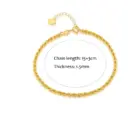 Authentic Real 18K Gold AU750 Twisted Bracelet Exquisite Delicate Gift Classic Present For Women Adjustable Fine Jewelry 3