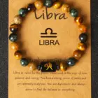 12 Zodiac Signs Constellation Charm Bracelet Men Women Fashion Tiger Eye Stone Beaded Bracelets Virgo Leo Libra Couple Jewelry 5
