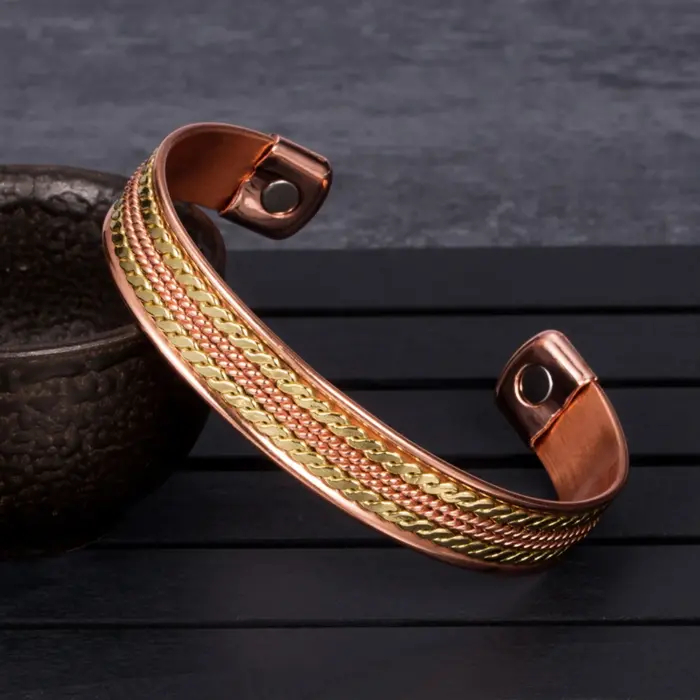 Twisted Pure Copper Bracelets Adjustable 11mm Wide Magnetic Therapy Arthritis Energy Bangles Benefits Cuff Jewelry for Women 1 Twisted Pure Copper Bracelets Adjustable 11mm Wide Magnetic Therapy Arthritis Energy Bangles Benefits Cuff Jewelry for Women 1